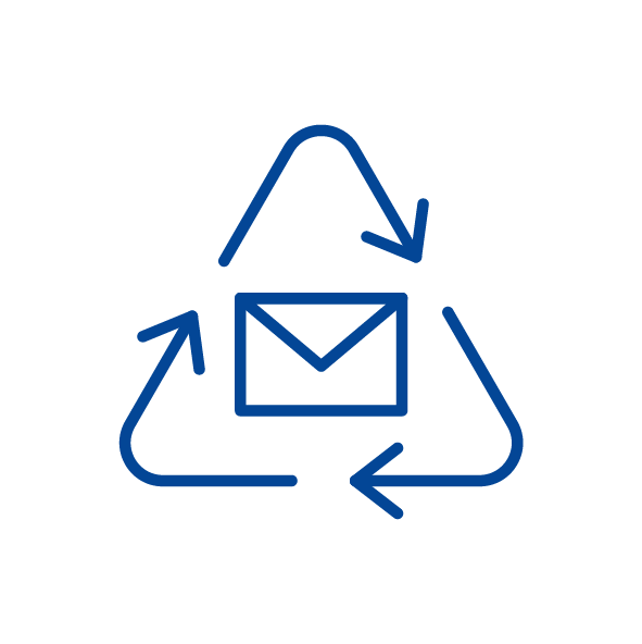 Gratis verwijdering van lege cartridge met recyclingzak