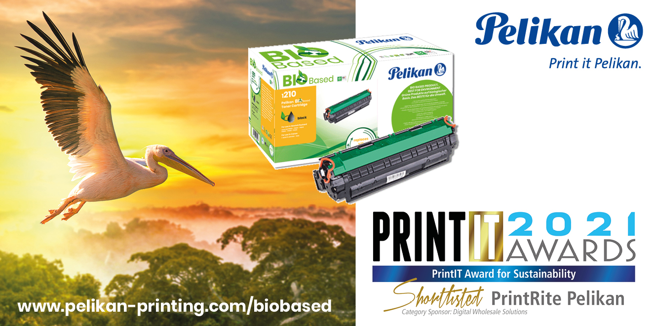 Pelikan branded Bio Based cartridges shortlisted in the PrintIT Awards for Sustainability.